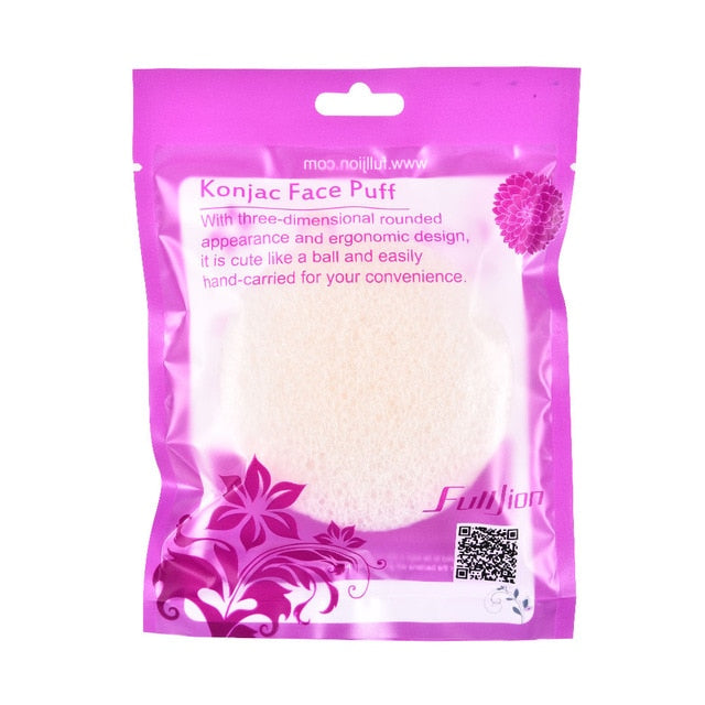 Fulljion Forma redonda Konjac Esponja Cosmética Puff Limpieza de la cara Esponja Konjac Puff Limpiador Facial Limpiador Facial Flutter 1 unids