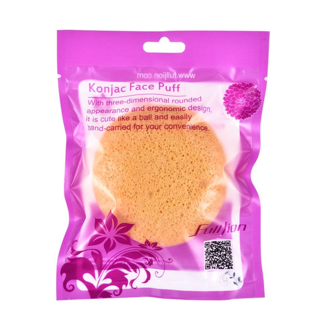 Fulljion Forma redonda Konjac Esponja Cosmética Puff Limpieza de la cara Esponja Konjac Puff Limpiador Facial Limpiador Facial Flutter 1 unids