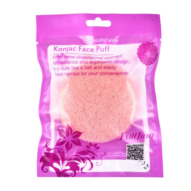 Fulljion Forma redonda Konjac Esponja Cosmética Puff Limpieza de la cara Esponja Konjac Puff Limpiador Facial Limpiador Facial Flutter 1 unids