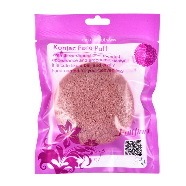 Fulljion Forma redonda Konjac Esponja Cosmética Puff Limpieza de la cara Esponja Konjac Puff Limpiador Facial Limpiador Facial Flutter 1 unids