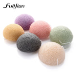 Fulljion 6 Colores Natural Konjac Konnyaku esponja cosmética Facial Limpieza Facial Lavado Cuidado Facial Polvo Facial Maquillaje Herramientas
