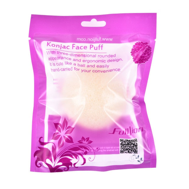 Fulljion 6 Colores Natural Konjac Konnyaku esponja cosmética Facial Limpieza Facial Lavado Cuidado Facial Polvo Facial Maquillaje Herramientas