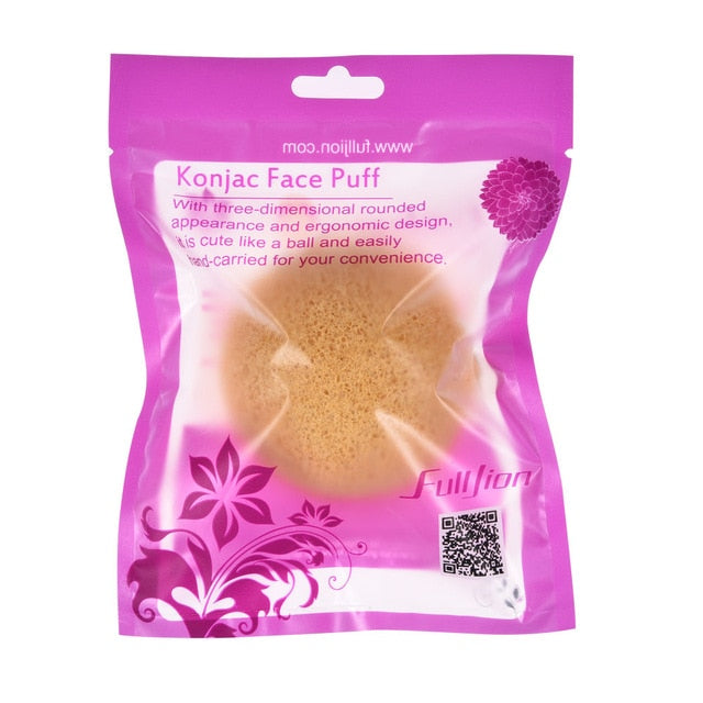 Fulljion 6 Colores Natural Konjac Konnyaku esponja cosmética Facial Limpieza Facial Lavado Cuidado Facial Polvo Facial Maquillaje Herramientas