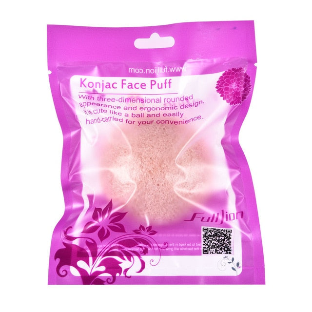 Fulljion 6 Colores Natural Konjac Konnyaku esponja cosmética Facial Limpieza Facial Lavado Cuidado Facial Polvo Facial Maquillaje Herramientas