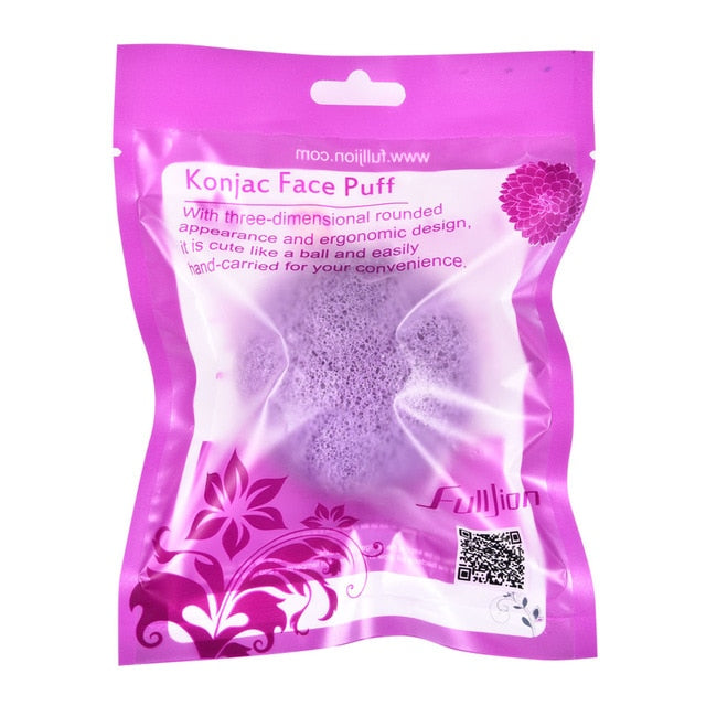 Fulljion 6 Colores Natural Konjac Konnyaku esponja cosmética Facial Limpieza Facial Lavado Cuidado Facial Polvo Facial Maquillaje Herramientas